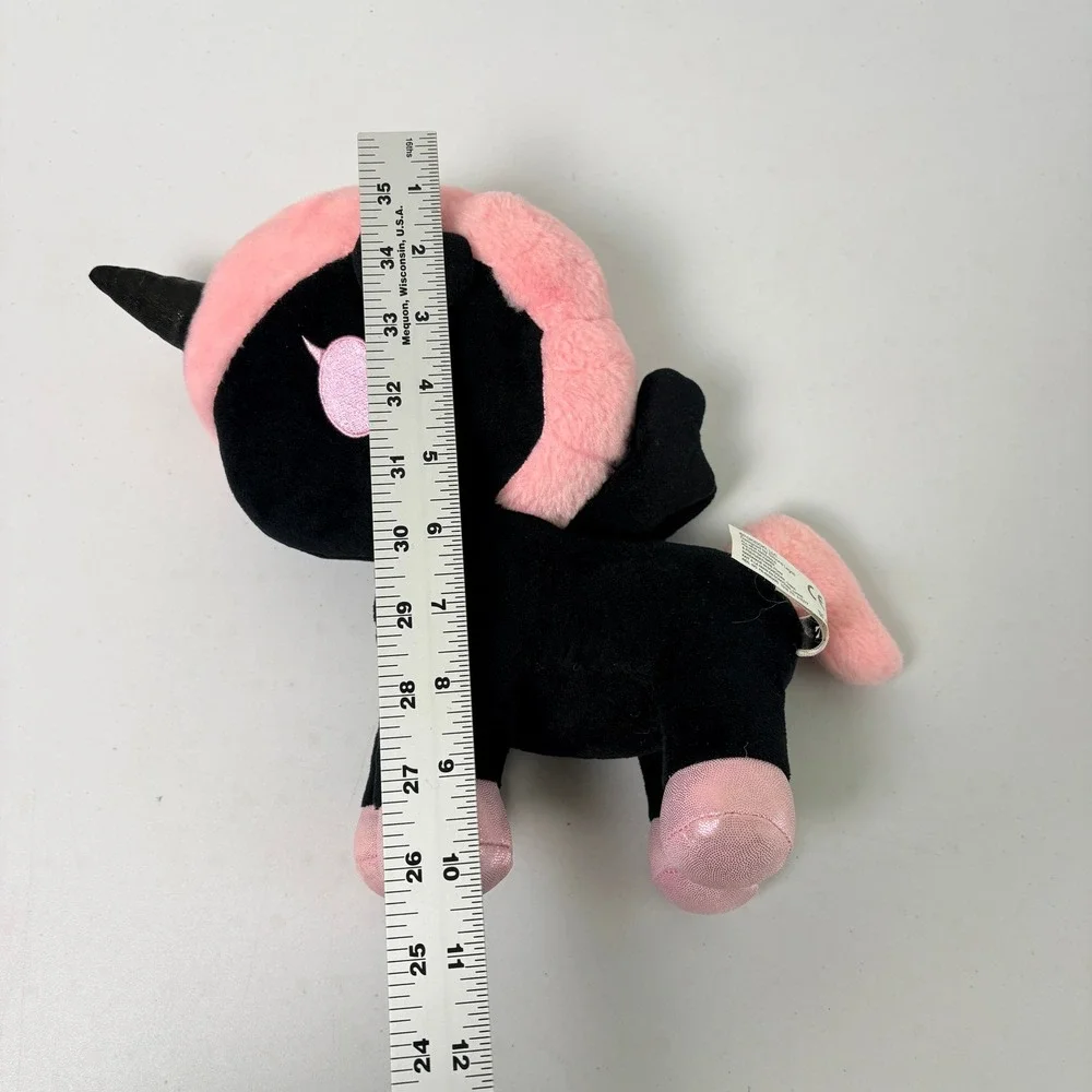 Tokidoki Unicorno DJ Sparkle Plush Stuffed Animal Toy Black Pink Unicorn